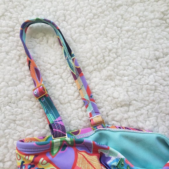 NWT Bleu by Rod Beattie Make It Pop One Shoulder One Piece Swimsuit 10 - Picture 3 of 4